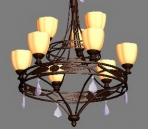 Candelabro de hierro y de modelo de cartera cubre
