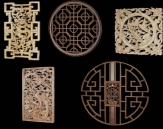 Modelo 3D de la madera de China talla, el prrafo 3.5