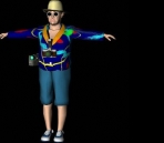 Modelo 3D de los hombres se visten de color ocasional
