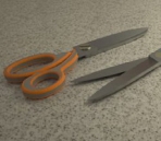 Modelo 3D de las tijeras