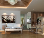 Modelo 3D de chino-sala de estar de estilo