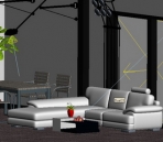 Sala de estar comn de modelos 3D