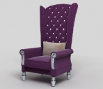 Purple respaldo alto sof Modelo 3D