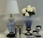 Combinacin de seis conjuntos de la decoracin de la lnea azul de modelo